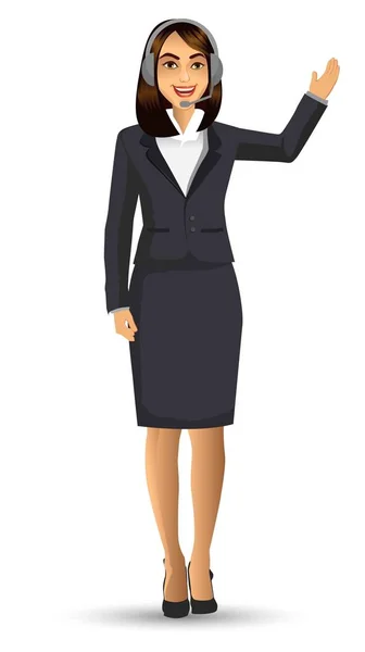Femme Affaires Costume Illustration Vectorielle — Image vectorielle