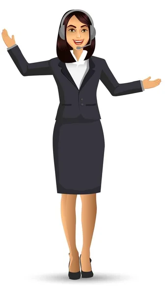 Businesswoman Wearing Suit Vector Illustration — Stock Vector