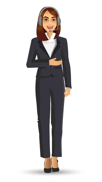 Businesswoman Wearing Suit Vector Illustration — Stock Vector