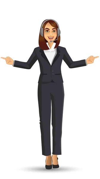 Mujer Negocios Con Traje Ilustración Vectores — Vector de stock