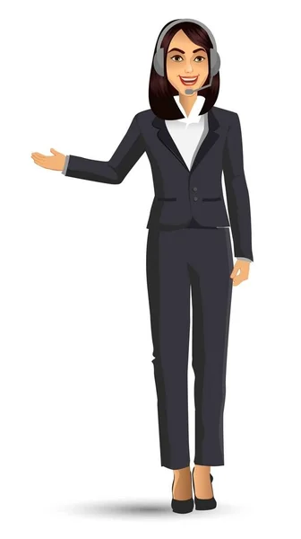 Businesswoman Wearing Suit Vector Illustration — Stock Vector