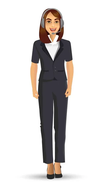 Businesswoman Wearing Suit Vector Illustration — Stock Vector