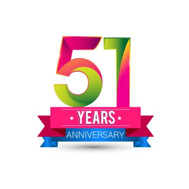 51 yıl yıldönümü kutlama logosu