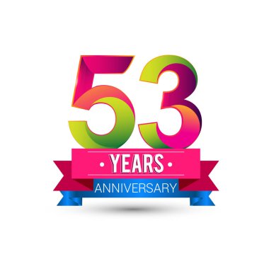 53 yıl yıldönümü kutlama logosu