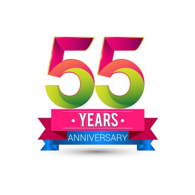 55 yıl yıldönümü kutlama logosu