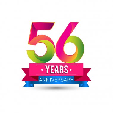 56 yıl yıldönümü kutlama logosu