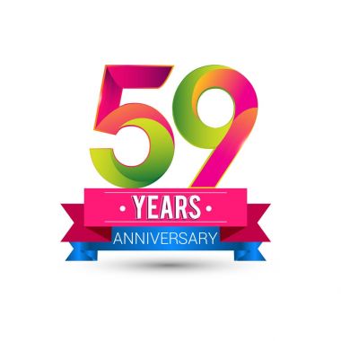 59 yaş yıldönümü kutlama logosu
