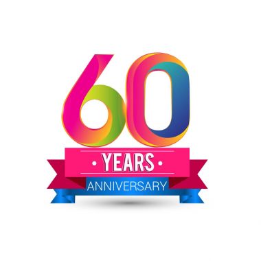 60 yıl yıldönümü kutlama logosu