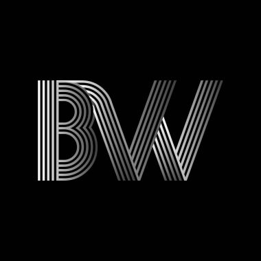 Zarif ilk logo Bw harfler