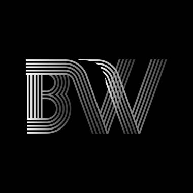 Zarif ilk logo Bw harfler