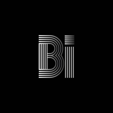 Zarif ilk logo BI harfler