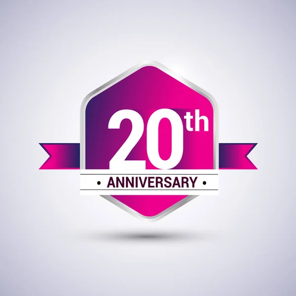 Logo 20th évforduló megünneplése — Stock Vector