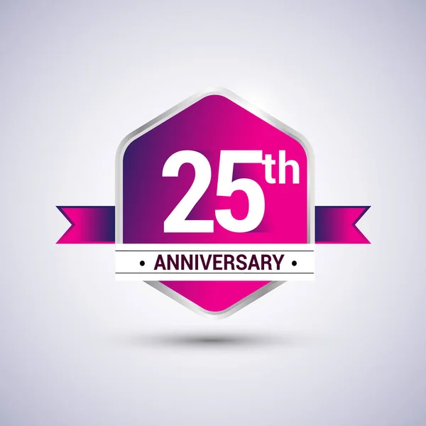 Logo Celebración del 25º aniversario — Vector de stock