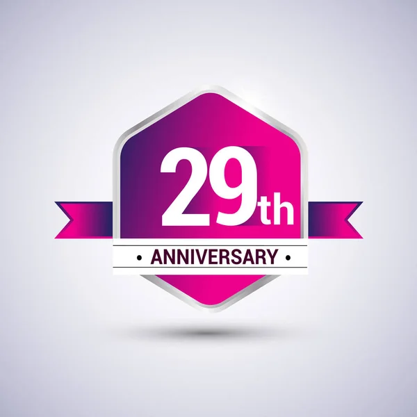 Logo 29º aniversario de la celebración — Vector de stock