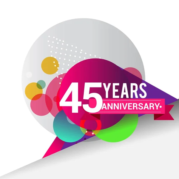 45 周年記念ロゴ — ストックベクタ