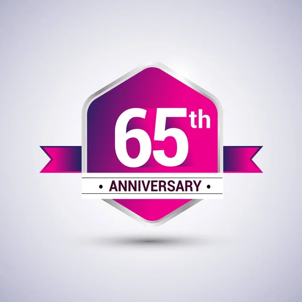 Logo 65. évforduló megünneplése — Stock Vector