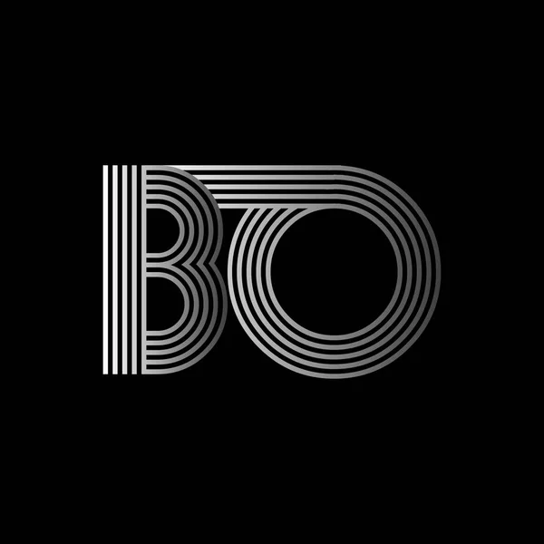 Елегантні початкові літери логотипу BO — стоковий вектор