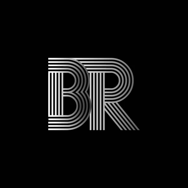 Elegant Initial logo BR letters — Stock Vector
