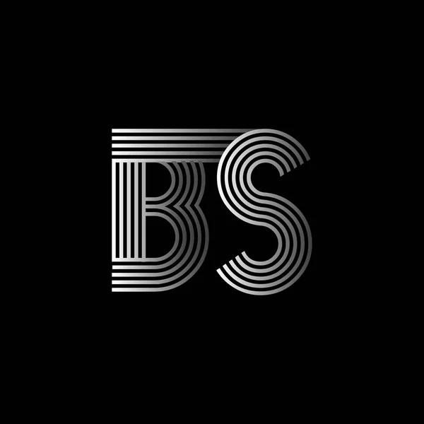 Zarif ilk logo Bs harfler — Stok Vektör