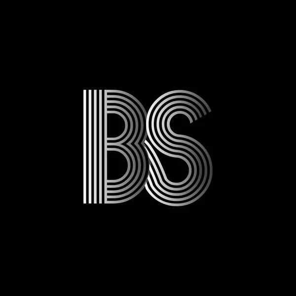Zarif ilk logo Bs harfler — Stok Vektör