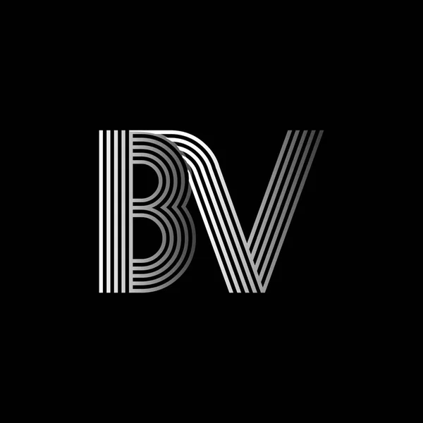 Elegante logotipo inicial letras BV — Archivo Imágenes Vectoriales