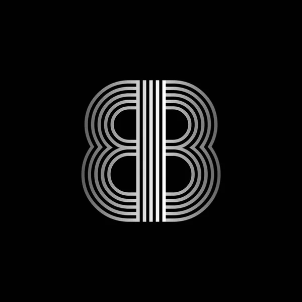 Logotipo inicial elegante Cartas BB — Vetor de Stock