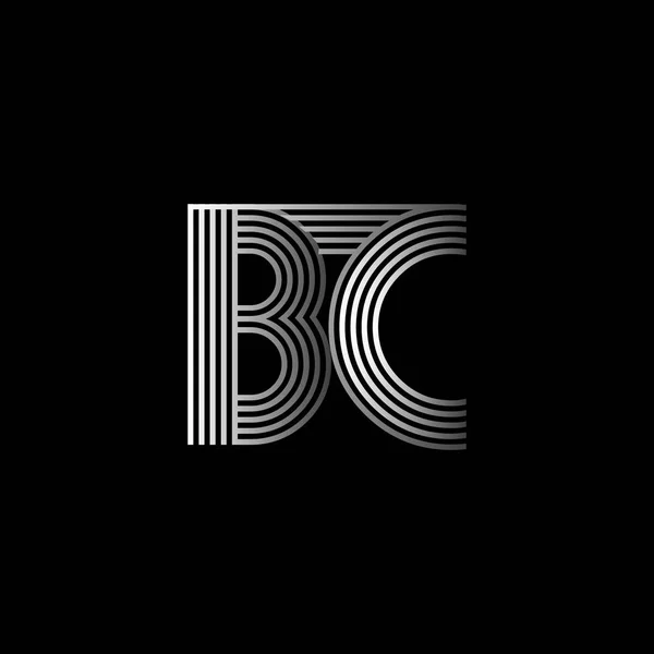 エレガントな初期ロゴ Bc 文字 — ストックベクタ