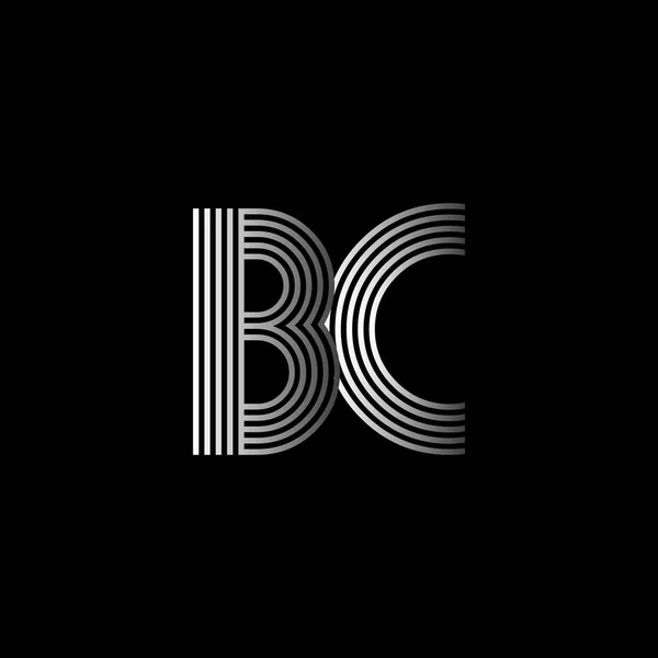 エレガントな初期ロゴ Bc 文字 — ストックベクタ