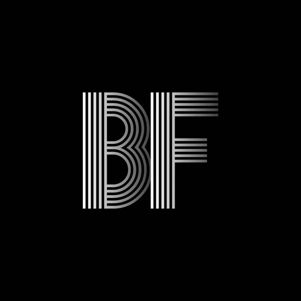 Κομψό αρχικό λογότυπο Bf γράμματα — Διανυσματικό Αρχείο