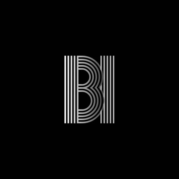 Logotipo inicial elegante BI letters — Vetor de Stock