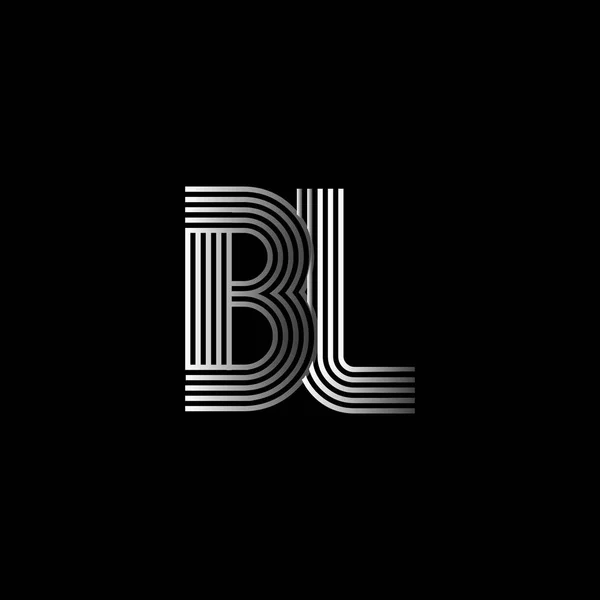 Елегантний Початковий логотип BL-літери — стоковий вектор