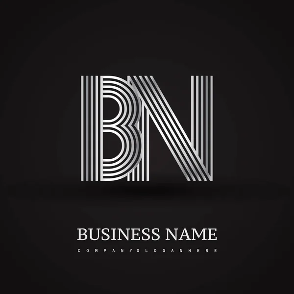 Elegantní logo počáteční písmena Bn — Stockový vektor