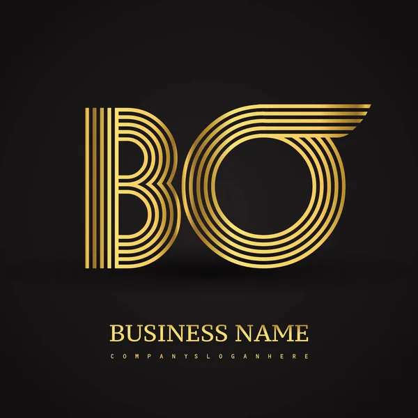 Eleganckim logo początkowe litery Bo — Wektor stockowy