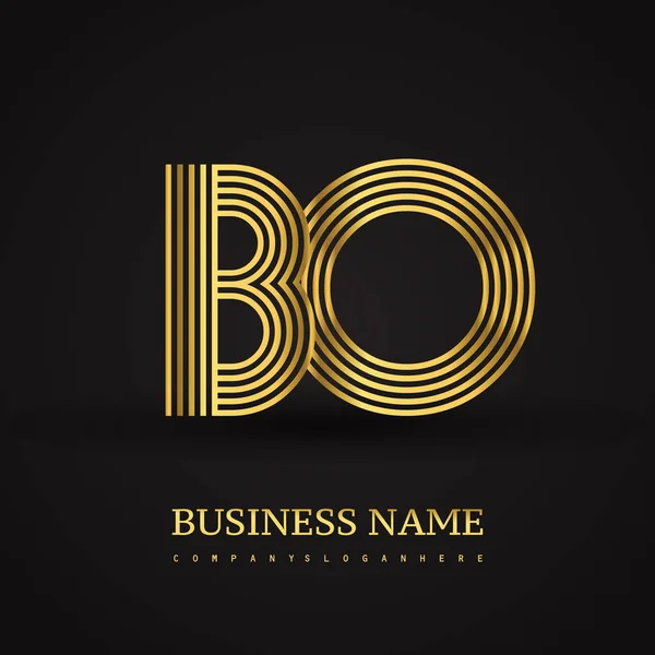 Elegantní počáteční logo Bo dopisy — Stockový vektor