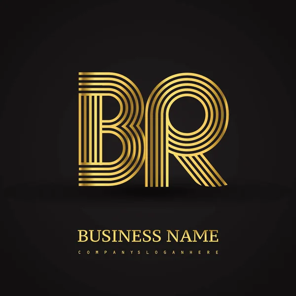Eleganckim logo początkowe litery Br — Wektor stockowy