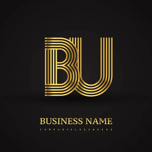 Eleganckie logo początkowe litery Bu — Wektor stockowy