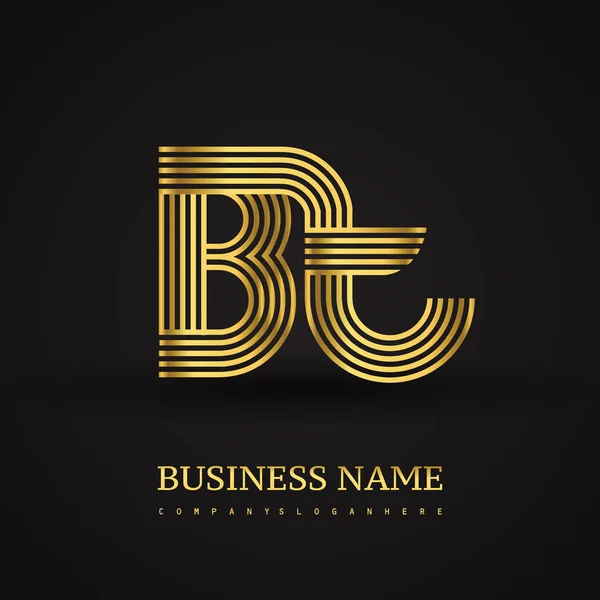 Elegant Initial logo BT letters
