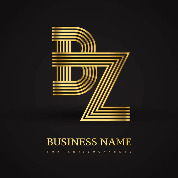 Elegante logotipo inicial letras BM — Vector de stock