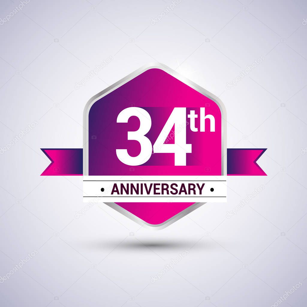 Logo 34th anniversary celebration