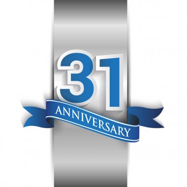 31 yıldönümü kutlama logosu, vektör tasarım şablonu öğeleri doğum günün için parti