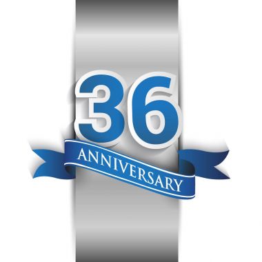 36 yıldönümü kutlama logosu, vektör tasarım şablonu öğeleri doğum günün için parti