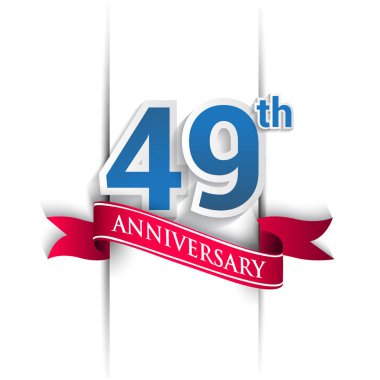 49 yıldönümü kutlama logosu, vektör tasarım şablonu öğeleri doğum günün için parti
