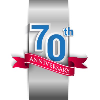 70 yıldönümü kutlama logosu, vektör tasarım şablonu öğeleri doğum günün için parti