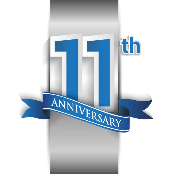 Logo Célébration 11E Anniversaire Éléments Modèle Conception Vectorielle Pour Votre — Image vectorielle