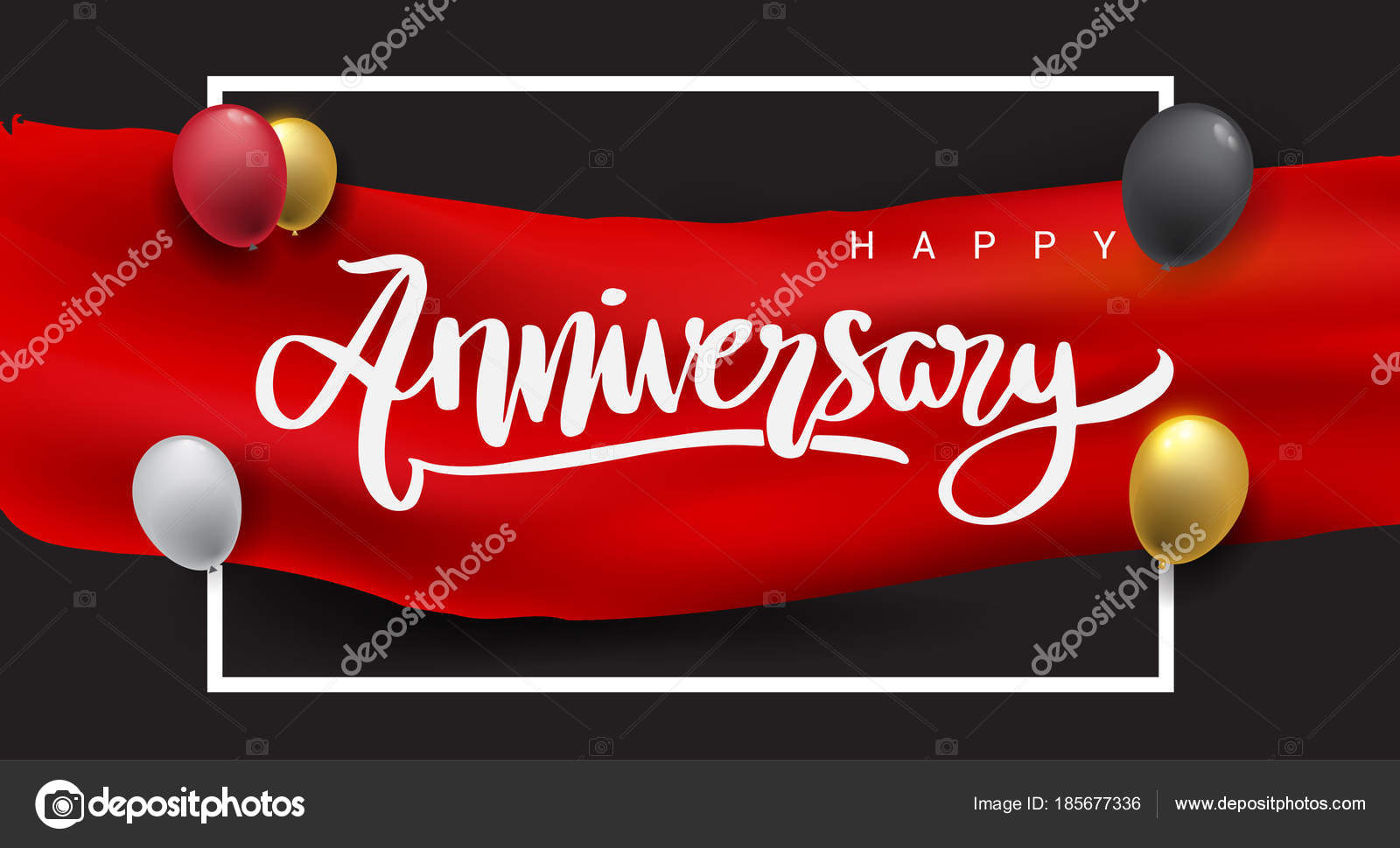 Image vectorielle Bannière Texte Lettrage Joyeux Anniversaire Avec Des  Ballons Vacances Colorés par ©Vectorideas - 185677336, image size:1600x969