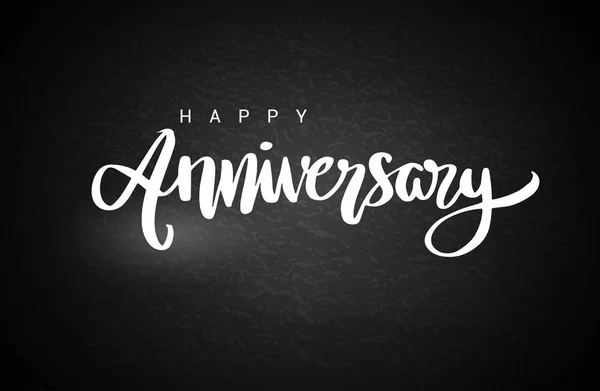 Banner Texto Letras Happy Anniversary Color Blanco Ilustración Vectorial Sobre — Archivo Imágenes Vectoriales