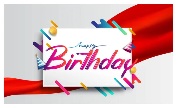 Happy Birthday Typografie Vektor Design Für Grußkarten Und Poster Bunte — Stockvektor