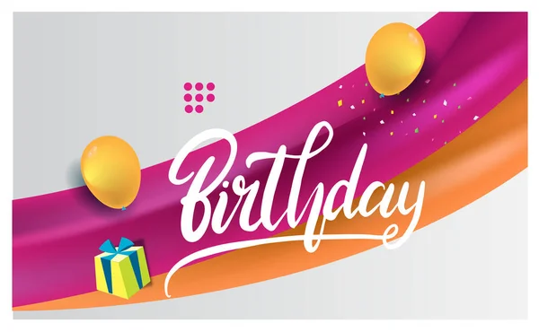 Happy Birthday Typography Vector Design Greeting Cards Poster Colorful Vector — Stock Vector