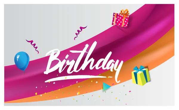 Feliz Cumpleaños Tipografía Vector Diseño Para Tarjetas Felicitación Póster Colorida — Archivo Imágenes Vectoriales