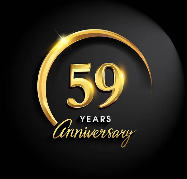 Años Celebración Del Aniversario Logo Aniversario Con Anillo Elegancia Color — Archivo Imágenes Vectoriales